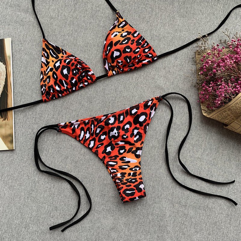 Neon Leopard print Triangle Bikini Set3P's Inclusive Beauty