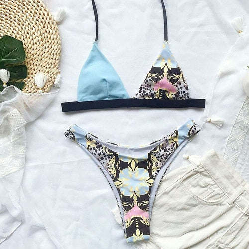 Halter Women's Swimsuit Female Triangle Sexy Bikini Set3P's Inclusive Beauty